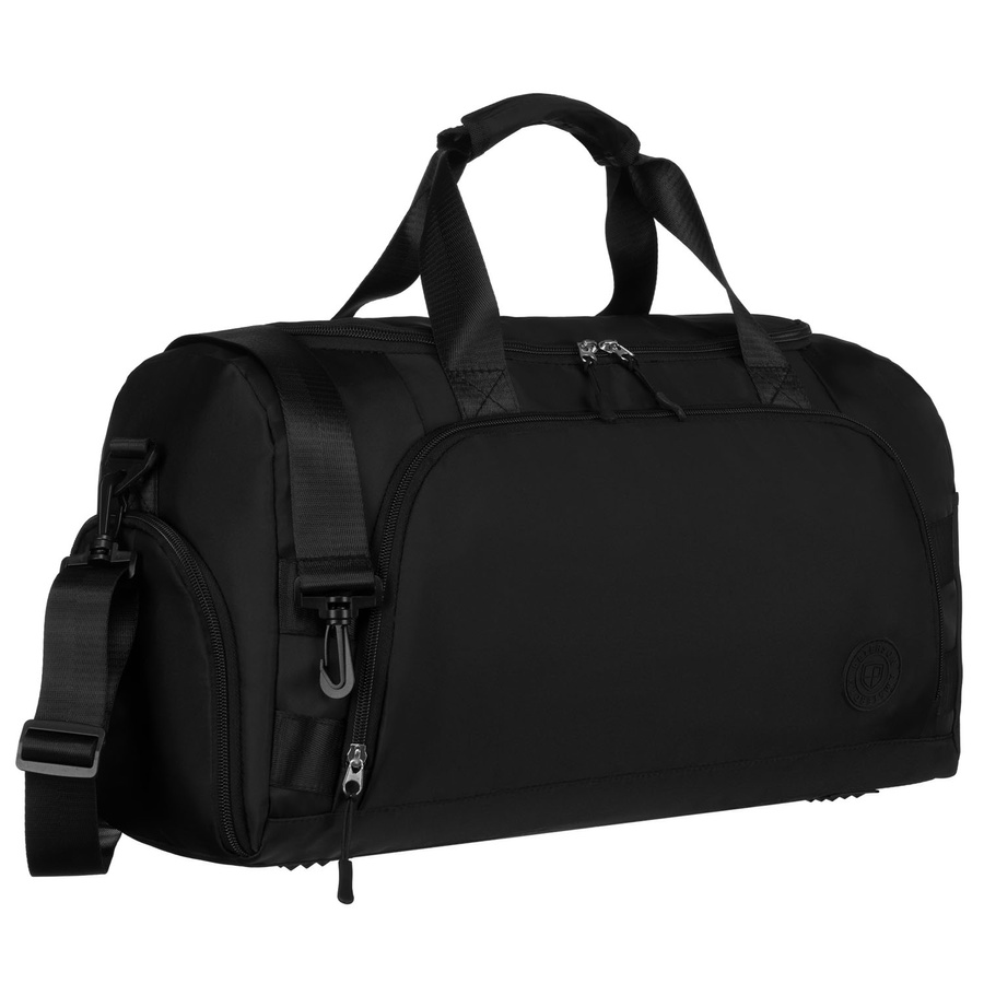 Schwarze Reisetasche mit Koffergurt – Peterson