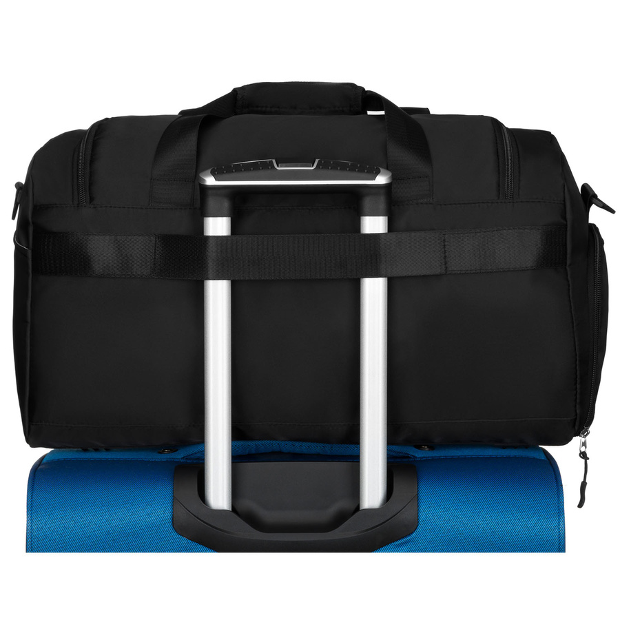 Schwarze Reisetasche mit Koffergurt – Peterson – Bild 14