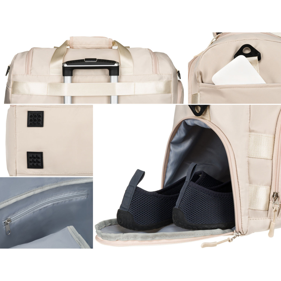 Beige Reisetasche oder Sporttasche aus Polyester – Peterson – Bild 6
