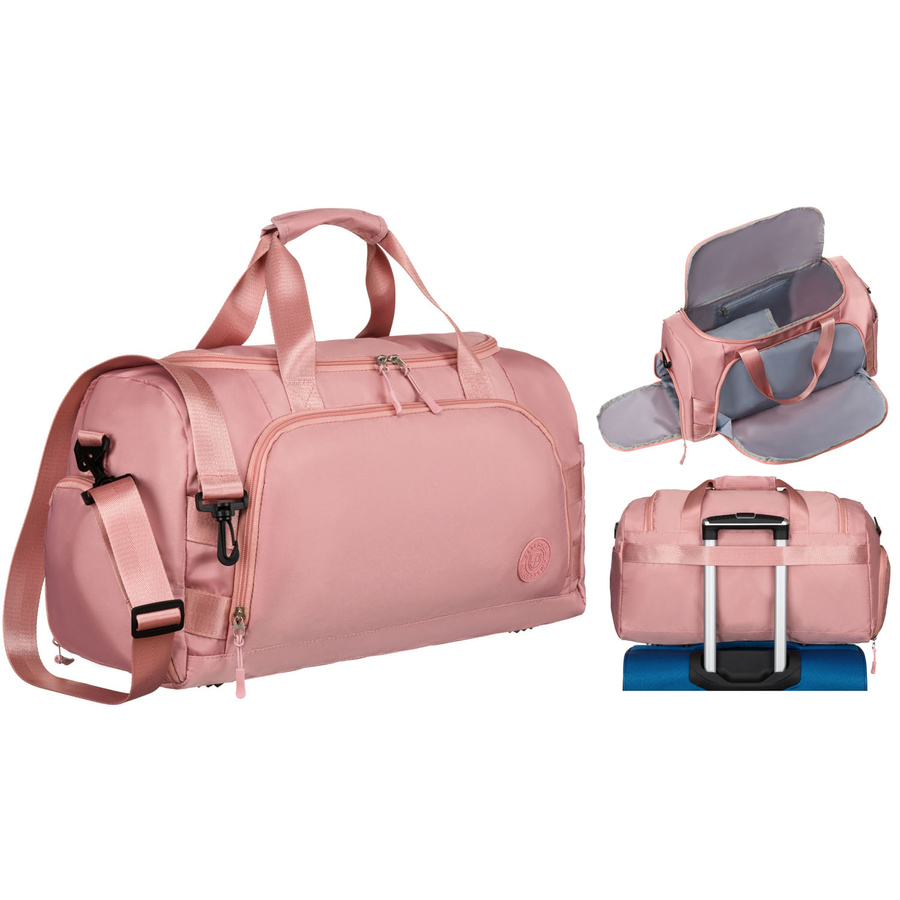 Rosa Wochenend-Reisetasche mit seitlichem Schuhfach – Peterson – Bild 4