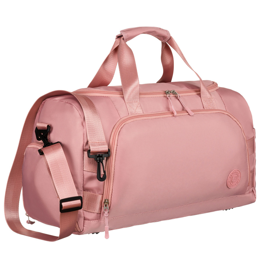 Rosa Wochenend-Reisetasche mit seitlichem Schuhfach – Peterson
