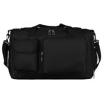Schwarze Sport-Reisetasche aus Polyester mit Schultergurt – Peterson