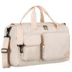 Sport-Reisetasche aus Polyester in Beige, mit zwei Fächern – Peterson