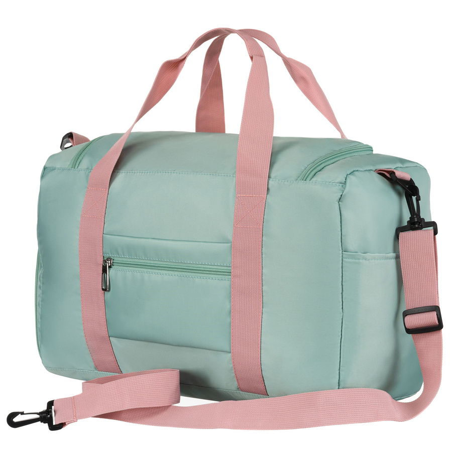Grün-Rosa Reisetasche aus Polyester mit Reißverschluss – Peterson – Bild 10