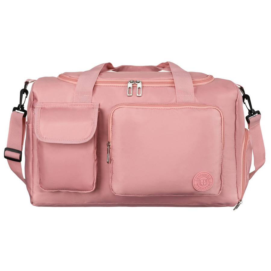 Rosa Wochenendtasche aus Polyester mit Außentaschen – Peterson – Bild 8