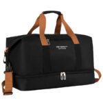 Reisetasche aus schwarzem Polyester mit abnehmbarem Schultergurt – Peterson