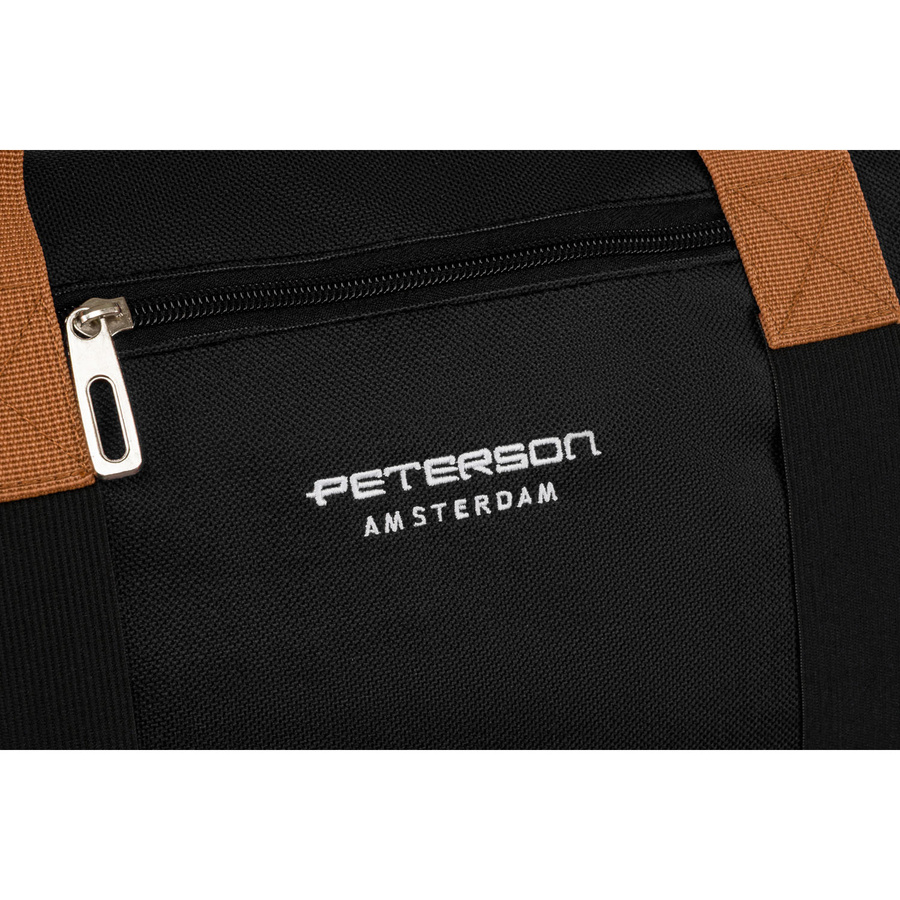 Reisetasche aus schwarzem Polyester mit abnehmbarem Schultergurt – Peterson – Bild 6