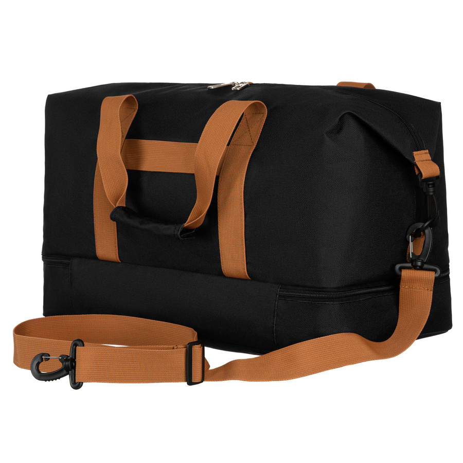 Reisetasche aus schwarzem Polyester mit abnehmbarem Schultergurt – Peterson – Bild 7