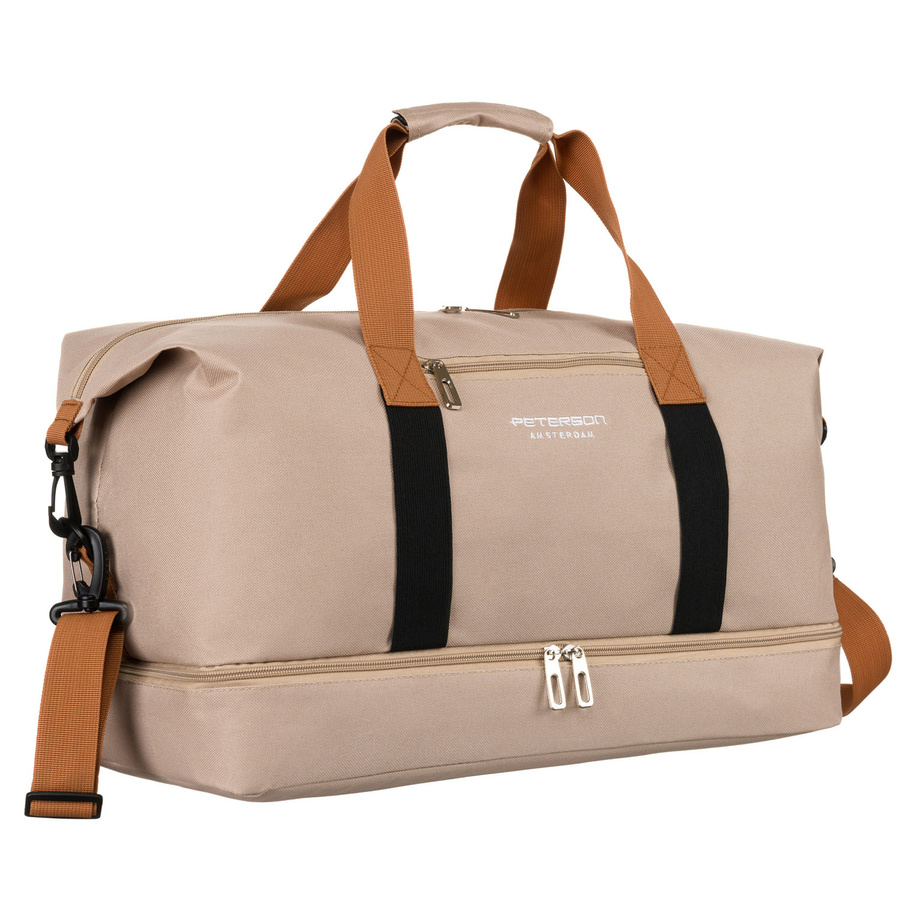Beige, wasserdichte Reisetasche aus Polyester – Peterson – Bild 5