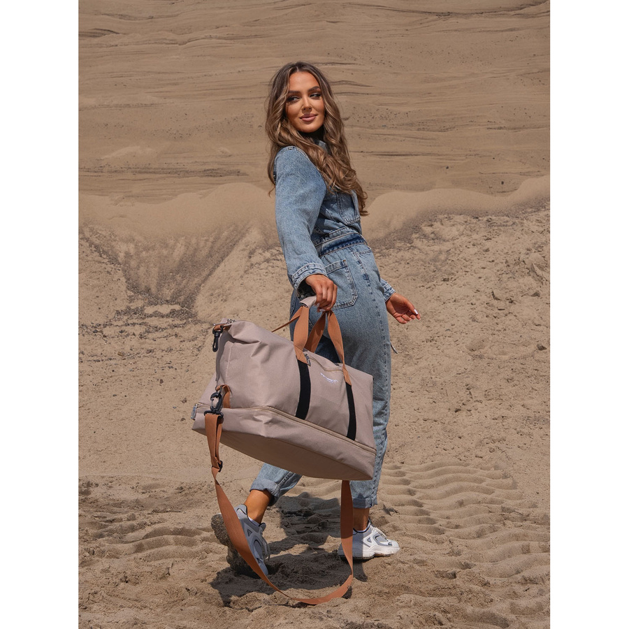 Beige, wasserdichte Reisetasche aus Polyester – Peterson – Bild 4