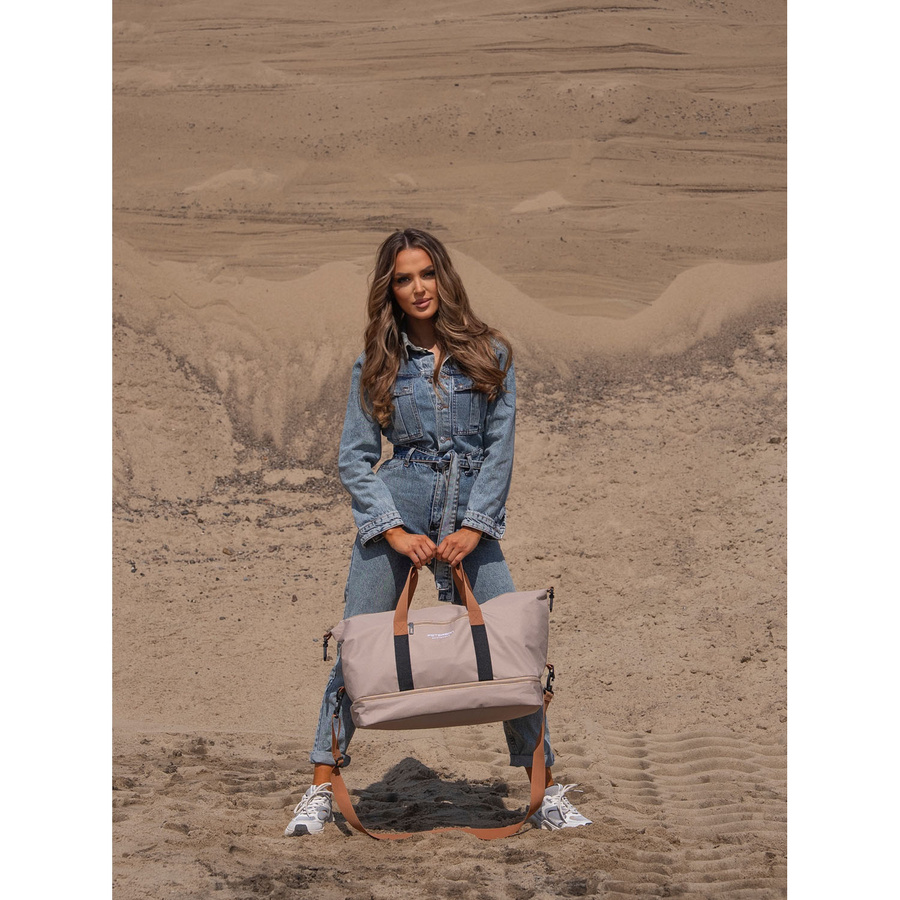 Beige, wasserdichte Reisetasche aus Polyester – Peterson – Bild 3