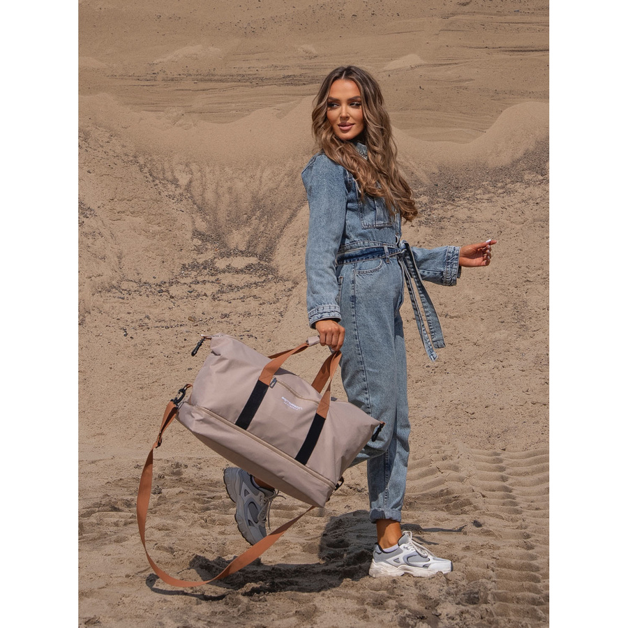 Beige, wasserdichte Reisetasche aus Polyester – Peterson – Bild 9