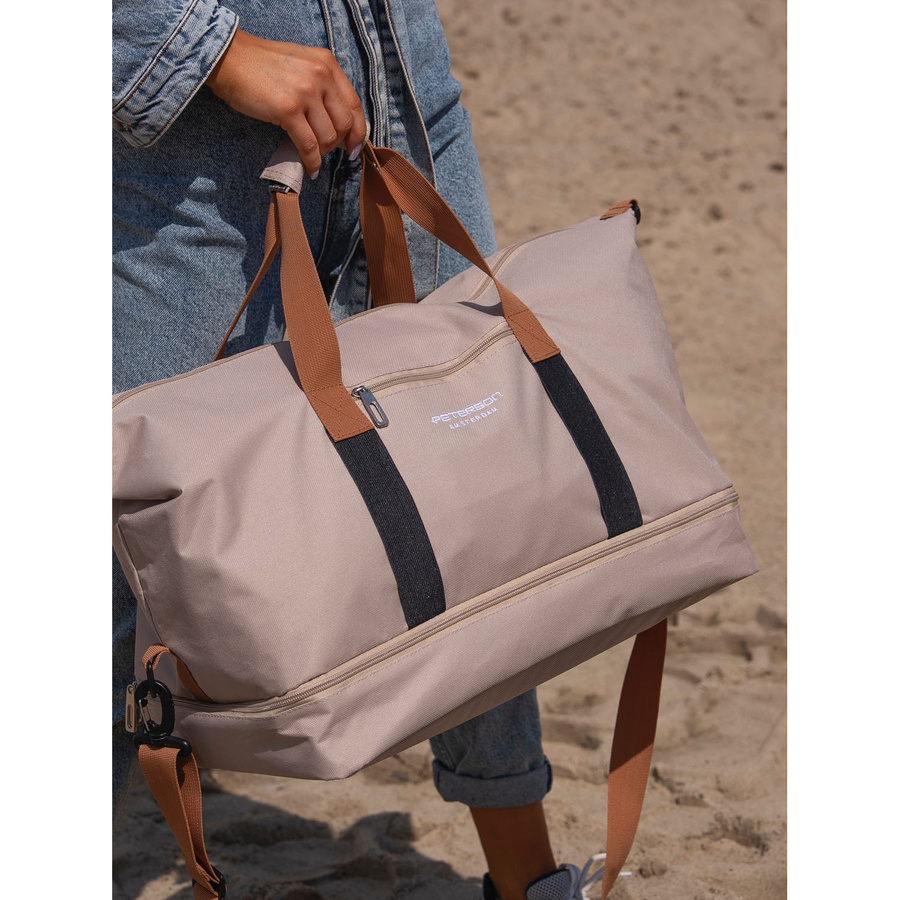 Beige, wasserdichte Reisetasche aus Polyester – Peterson – Bild 10