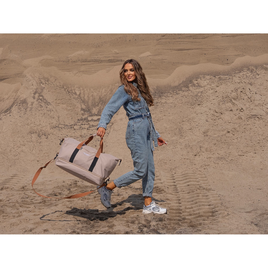 Beige, wasserdichte Reisetasche aus Polyester – Peterson – Bild 17