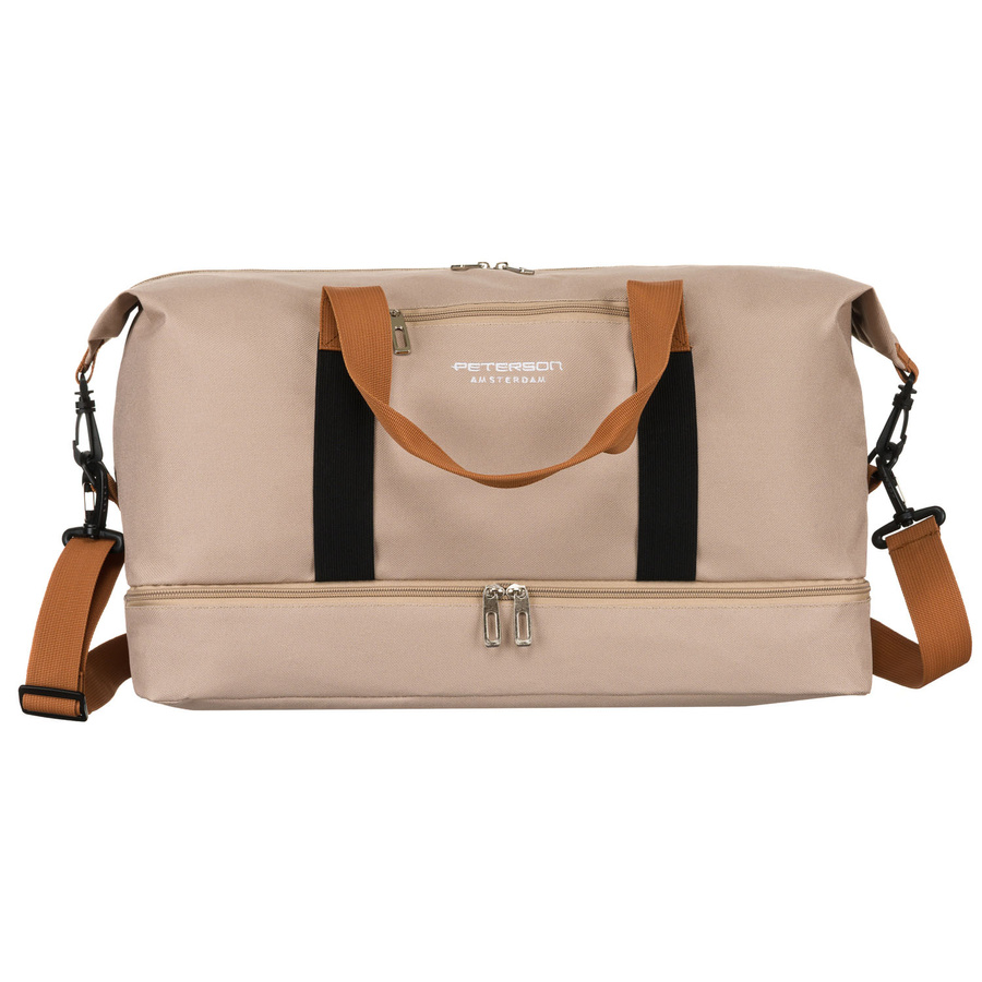 Beige, wasserdichte Reisetasche aus Polyester – Peterson