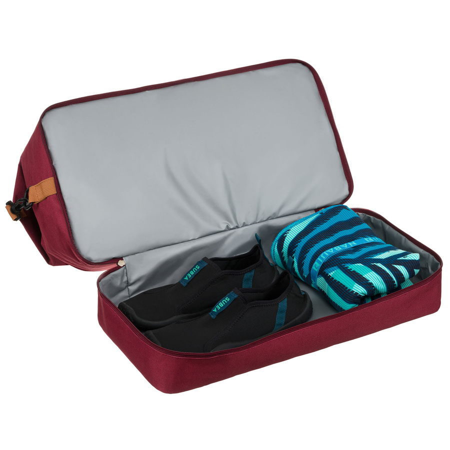 Geräumige Wochenendtasche aus Polyester in Weinrot mit Reißverschluss – Peterson – Bild 14