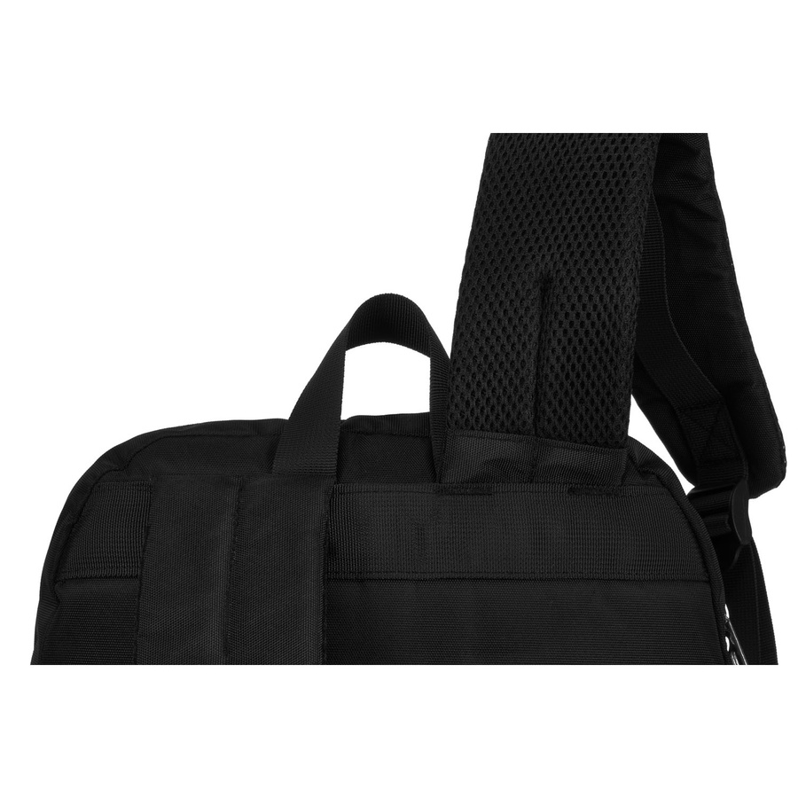 Städtischer, geräumiger Rucksack aus schwarzem Nylon mit Laptopfach – Peterson – Bild 12
