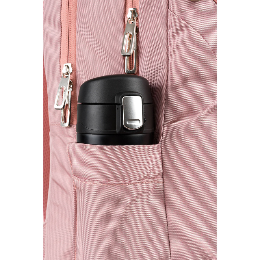 Rosa, urbaner und geräumiger Rucksack aus Nylon mit Laptopfach – Peterson – Bild 23