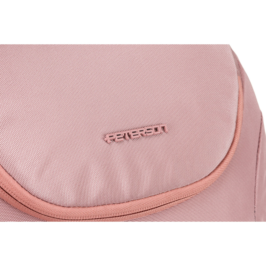 Rosa, urbaner und geräumiger Rucksack aus Nylon mit Laptopfach – Peterson – Bild 11