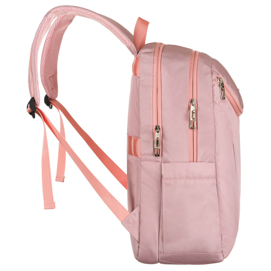Rosa, urbaner und geräumiger Rucksack aus Nylon mit Laptopfach – Peterson – Bild 16