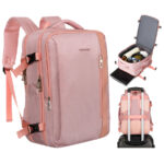 Rucksack mit Laptopfach aus pinkfarbener Cordura mit verstellbaren Trägern – Peterson