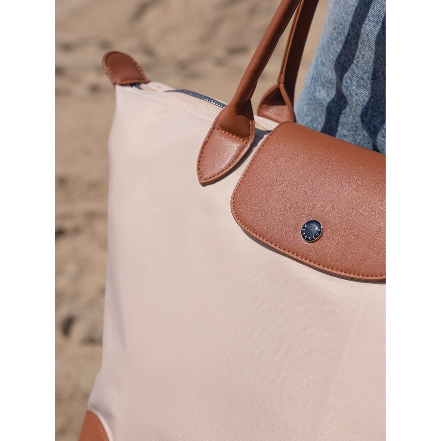 Beige Damen Shopper aus Polyester mit zwei Henkeln – Peterson – Bild 12