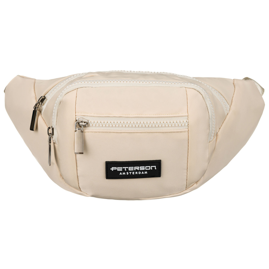 Damen-Bauchtasche aus Polyester in modischer cremefarbener Ausführung – Peterson – Bild 2