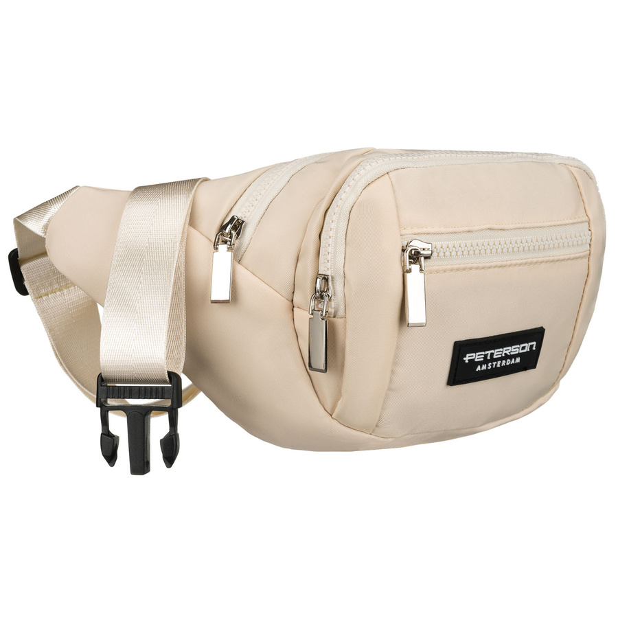 Damen-Bauchtasche aus Polyester in modischer cremefarbener Ausführung – Peterson – Bild 3