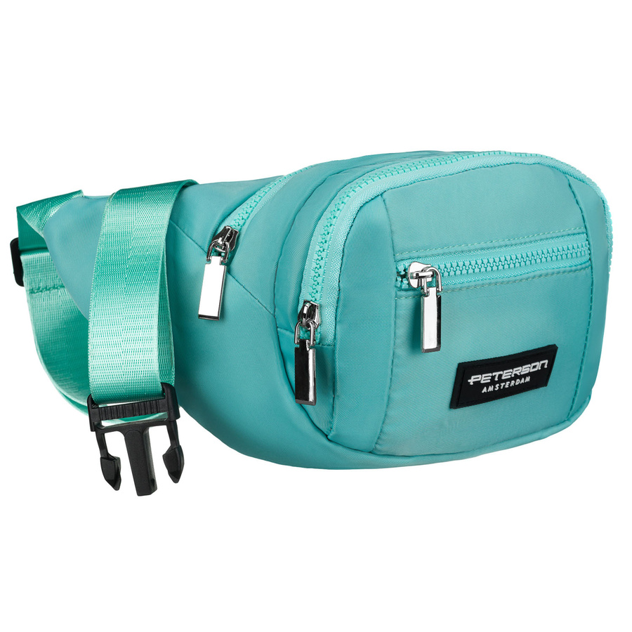 Sportliche Gürteltasche aus Polyester in Mintgrün, mit Reißverschluss – Peterson – Bild 3