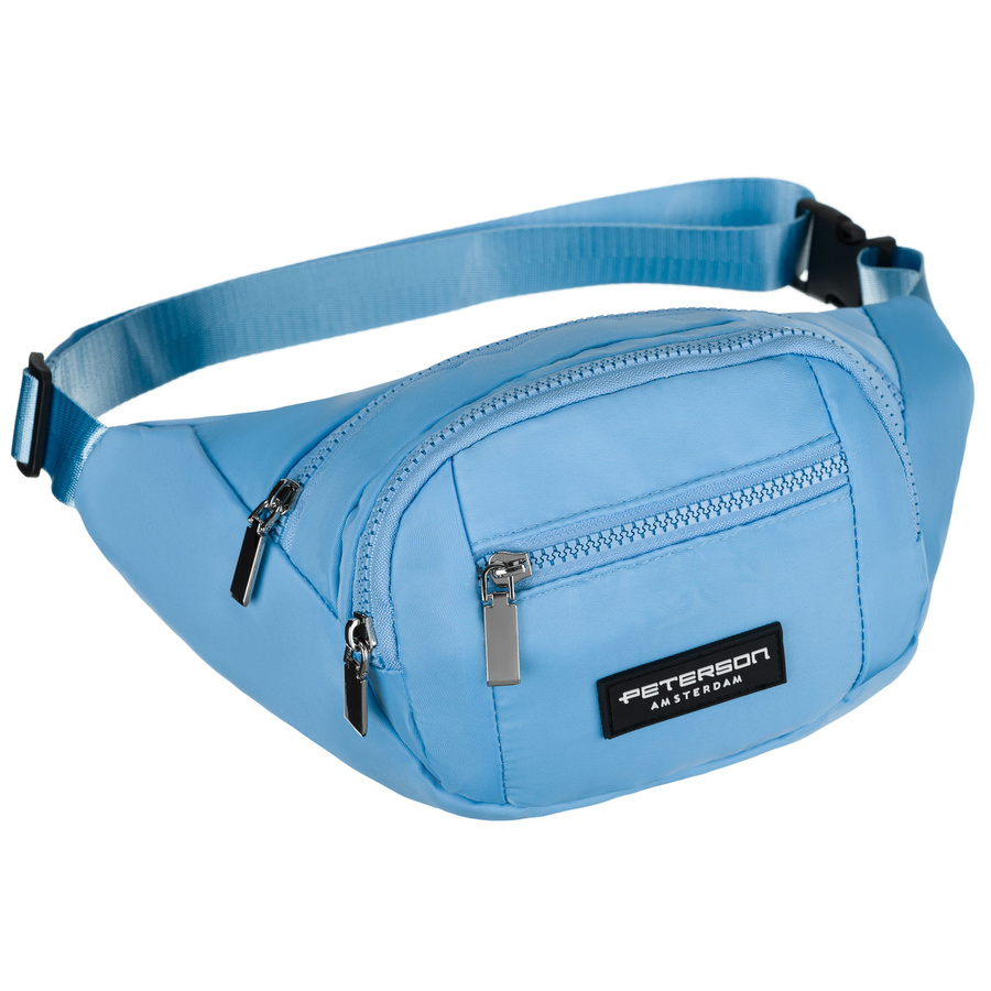Blaue sportliche Gürteltasche aus Polyester mit Reißverschluss – Peterson – Bild 2