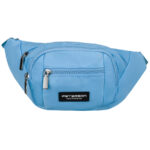 Blaue sportliche Gürteltasche aus Polyester mit Reißverschluss – Peterson