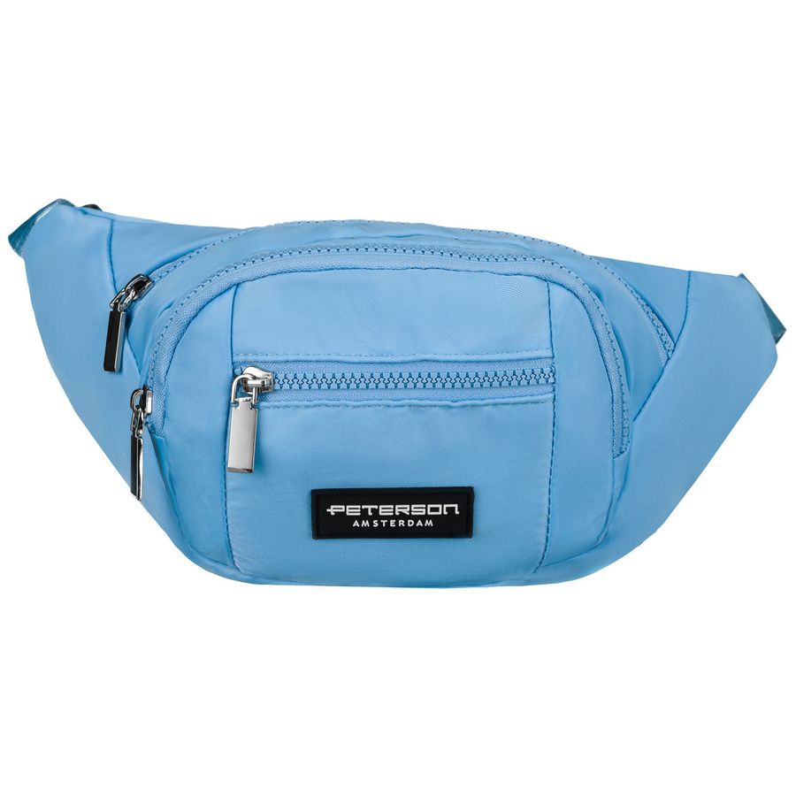Blaue sportliche Gürteltasche aus Polyester mit Reißverschluss – Peterson