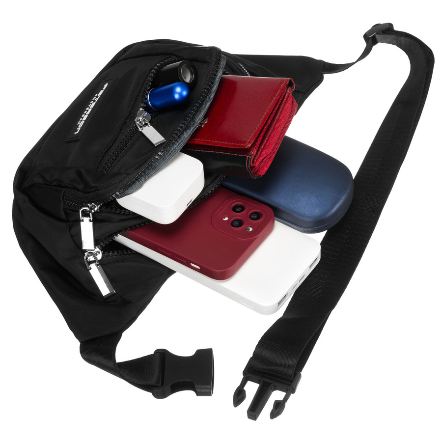 Sportliche schwarze Bauchtasche – Peterson – Bild 6