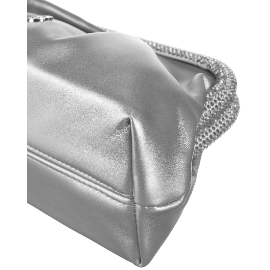 Elegante, silberne Damen Handtasche aus Öko-Leder – Rovicky – Bild 8