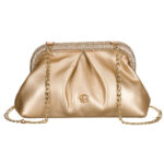 Goldene Damen Clutch aus Öko-Leder – Rovicky