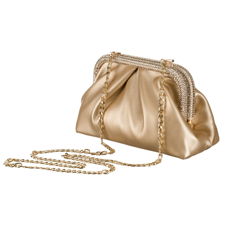 Goldene Damen Clutch aus Öko-Leder – Rovicky – Bild 4