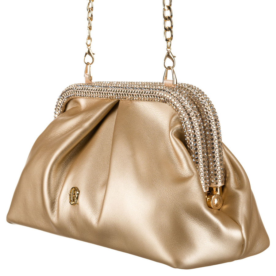Goldene Damen Clutch aus Öko-Leder – Rovicky – Bild 5