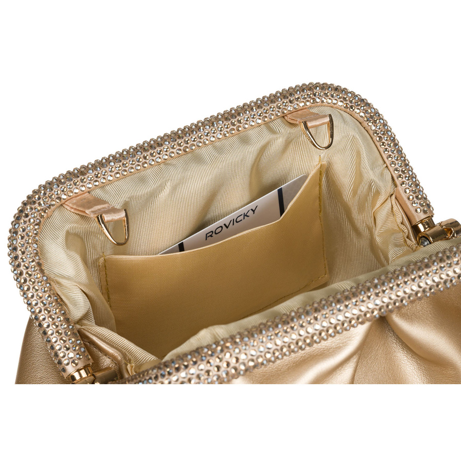 Goldene Damen Clutch aus Öko-Leder – Rovicky – Bild 8