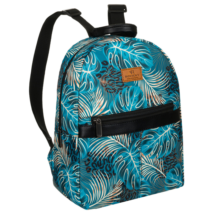 Multicolor Damen City Rucksack mit Pflanzenmuster – Rovicky