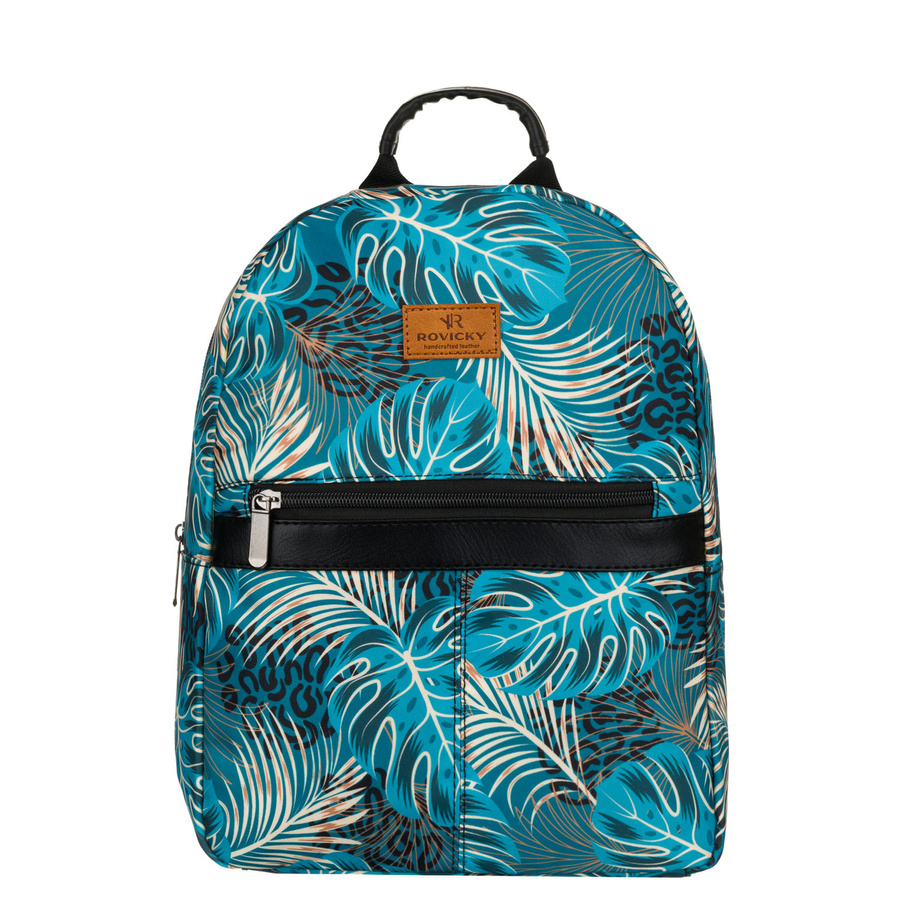 Multicolor Damen City Rucksack mit Pflanzenmuster – Rovicky – Bild 2