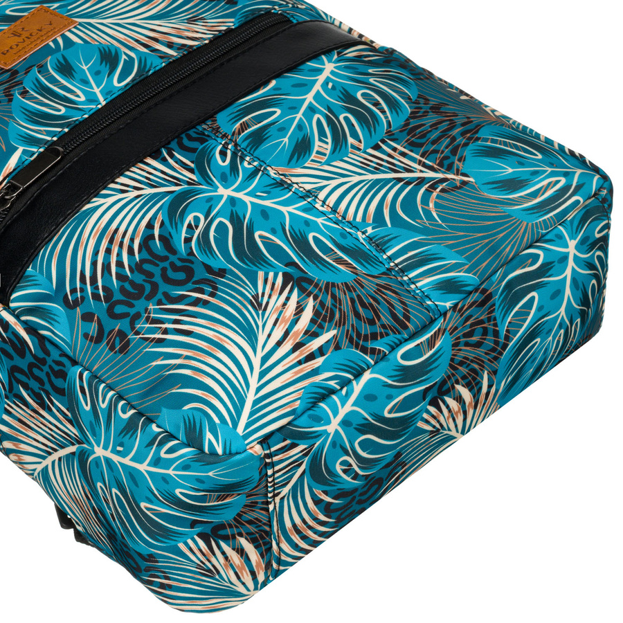 Multicolor Damen City Rucksack mit Pflanzenmuster – Rovicky – Bild 9