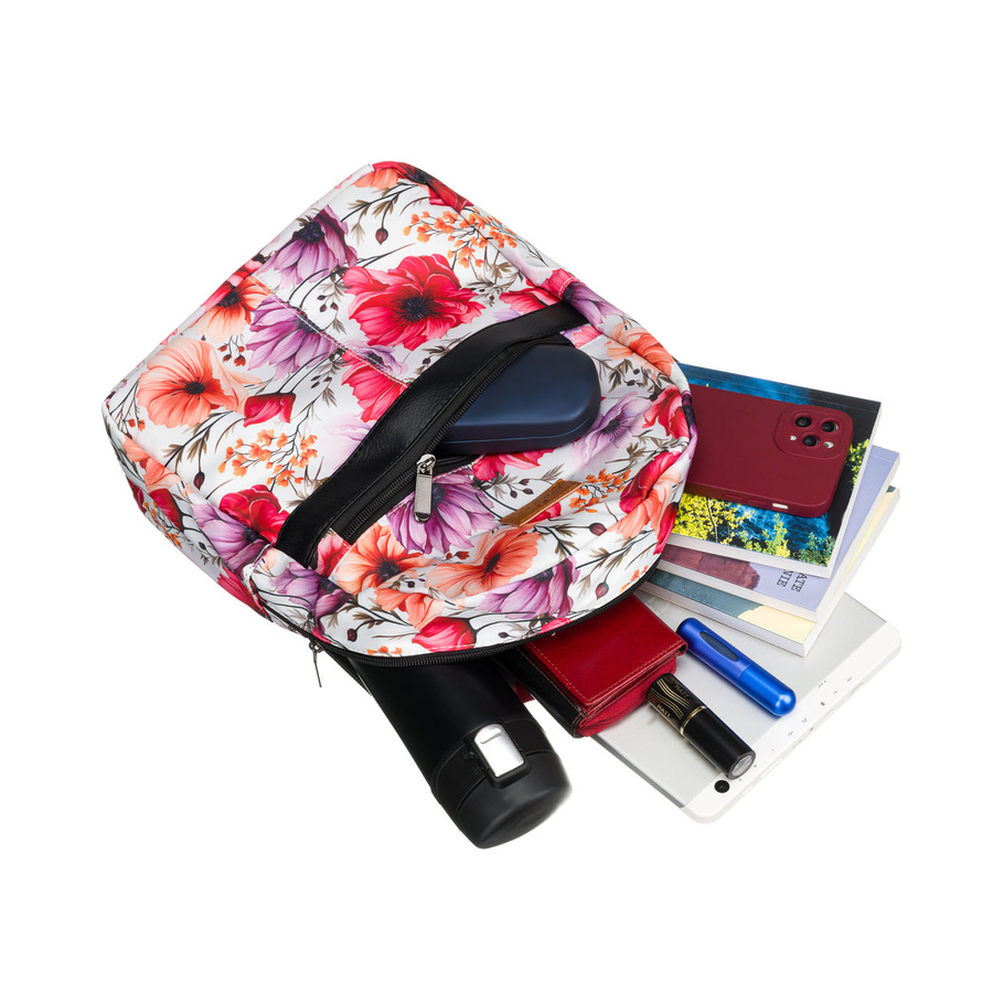 Multicolor Damen Rucksack mit Blumenmuster und verstellbaren Schultergurten – Rovicky – Bild 5