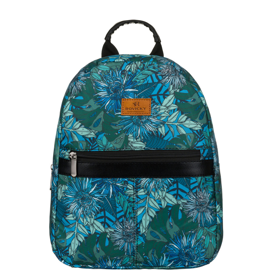 Damen Rucksack in Grün-Blau mit Außentasche – Rovicky – Bild 2