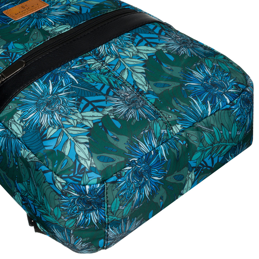 Damen Rucksack in Grün-Blau mit Außentasche – Rovicky – Bild 9
