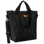 Große Damen-Handtasche in Schwarz mit Marmormuster, mit Reißverschluss - Rovicky
