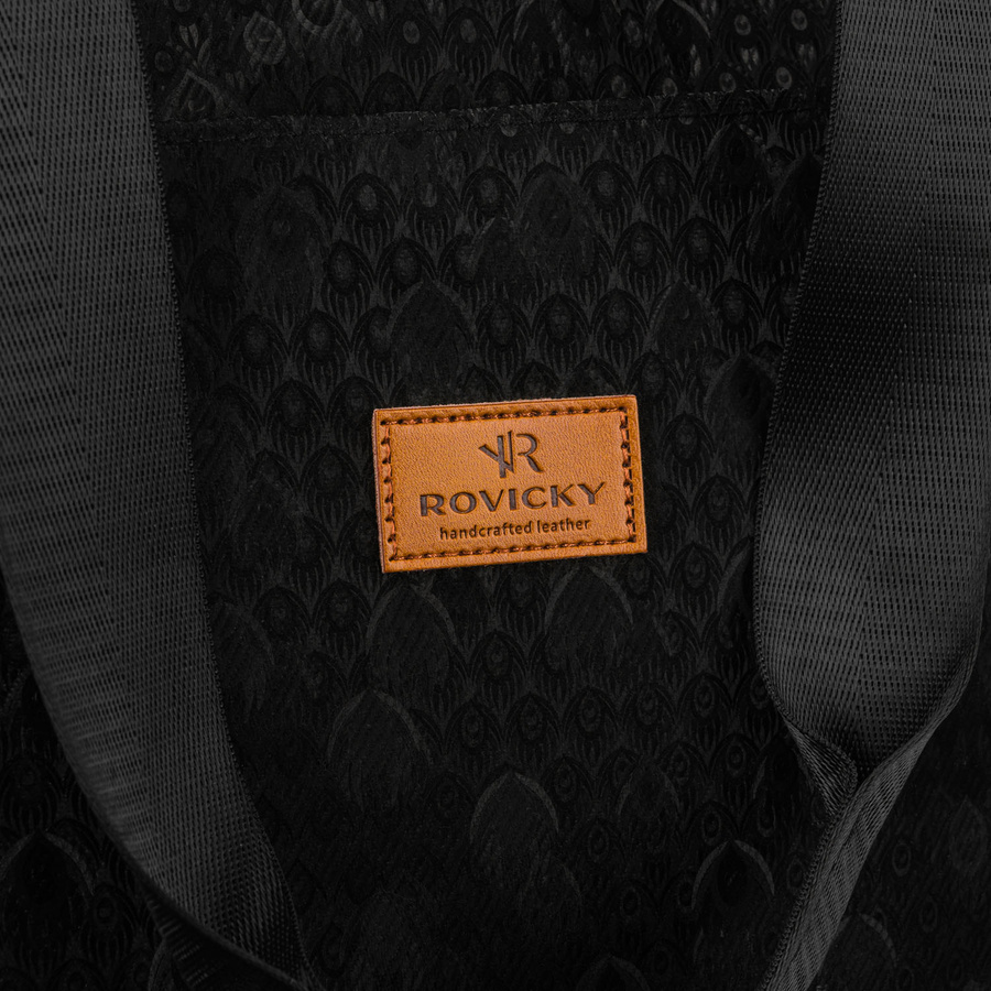 Schwarze Shopper-Tasche aus Stoff – Rovicky – Bild 4