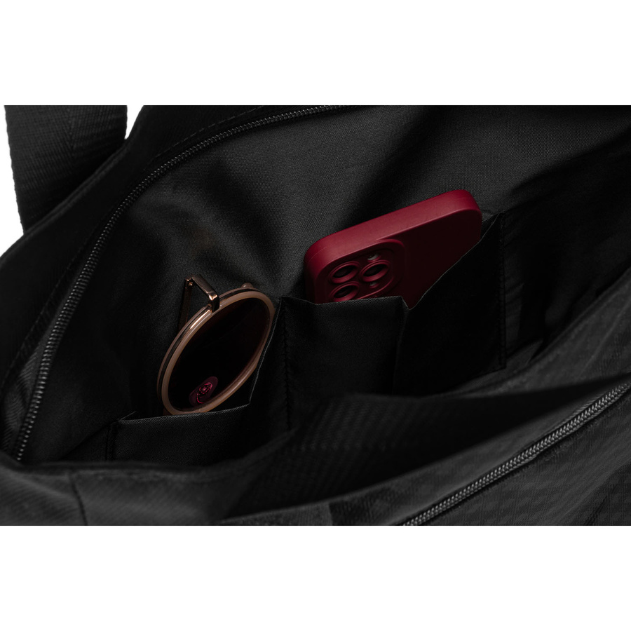 Schwarzer Damen-Shopper aus Polyester mit geometrischem Muster – Rovicky – Bild 6