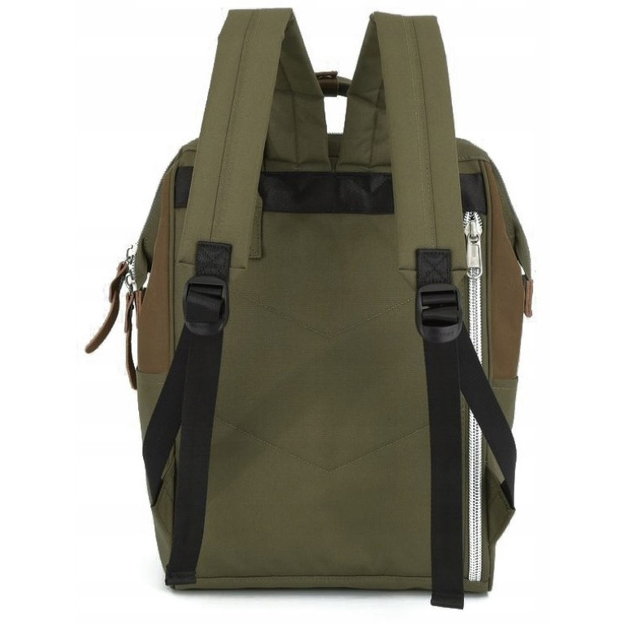 Grün-brauner, wasserdichter Laptop-Rucksack mit USB-Anschluss – Himawari – Bild 10