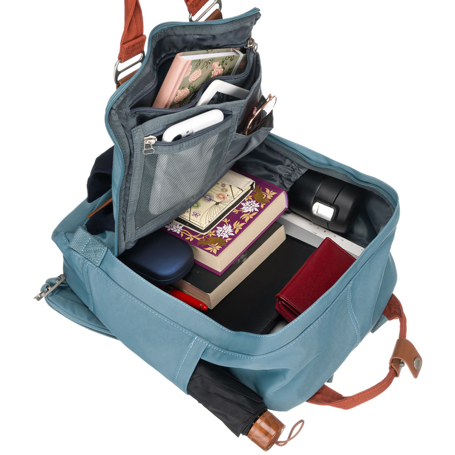 Städtischer Rucksack in Hellblau mit Laptopfach – Himawari – Bild 13