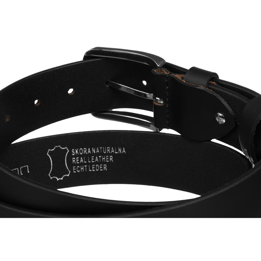 Eleganter, schwarzer Herren-Gürtel aus Leder - Peterson – Bild 5